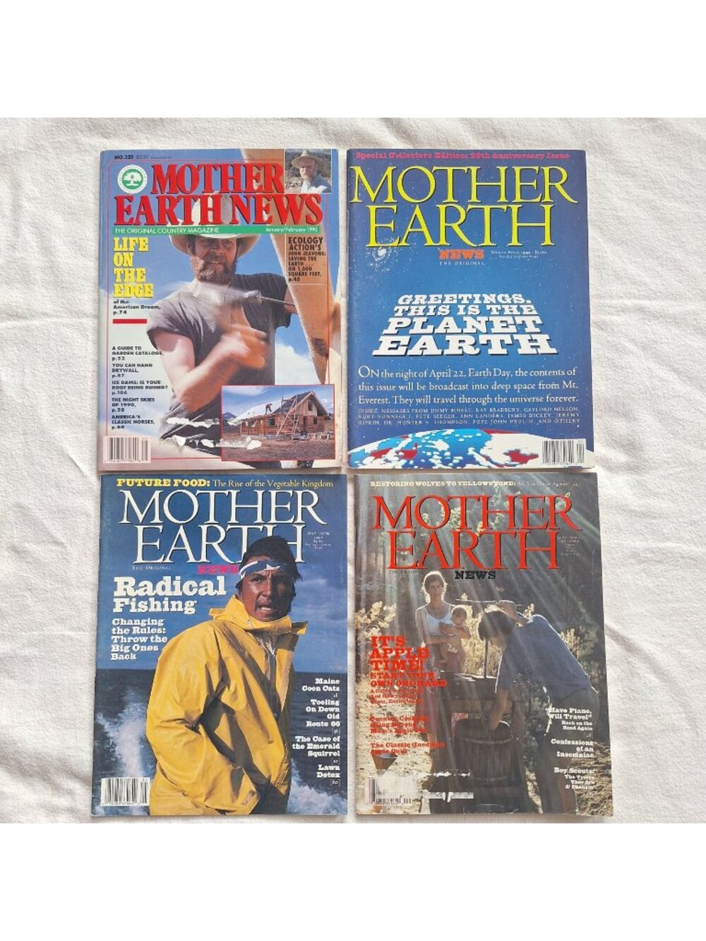 Mother Earth News 1990 Lot 4 Country Living Gardening Farming DIY Magazines